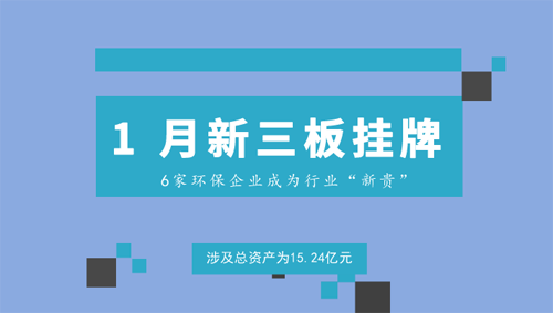 6家環(huán)保企業(yè)登陸新三板 涉及總資金超15億